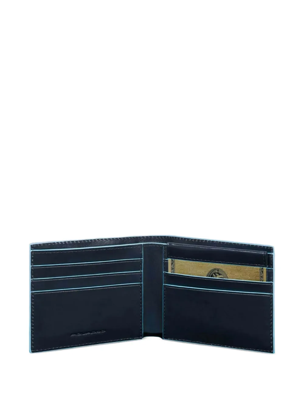 PIQUADRO Leren portemonnee Blauw