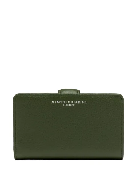 GIANNI CHIARINI flap-closure pebbled leather wallet