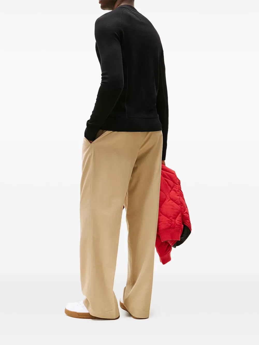Tommy Hilfiger Trui met hoge hals en logo Zwart