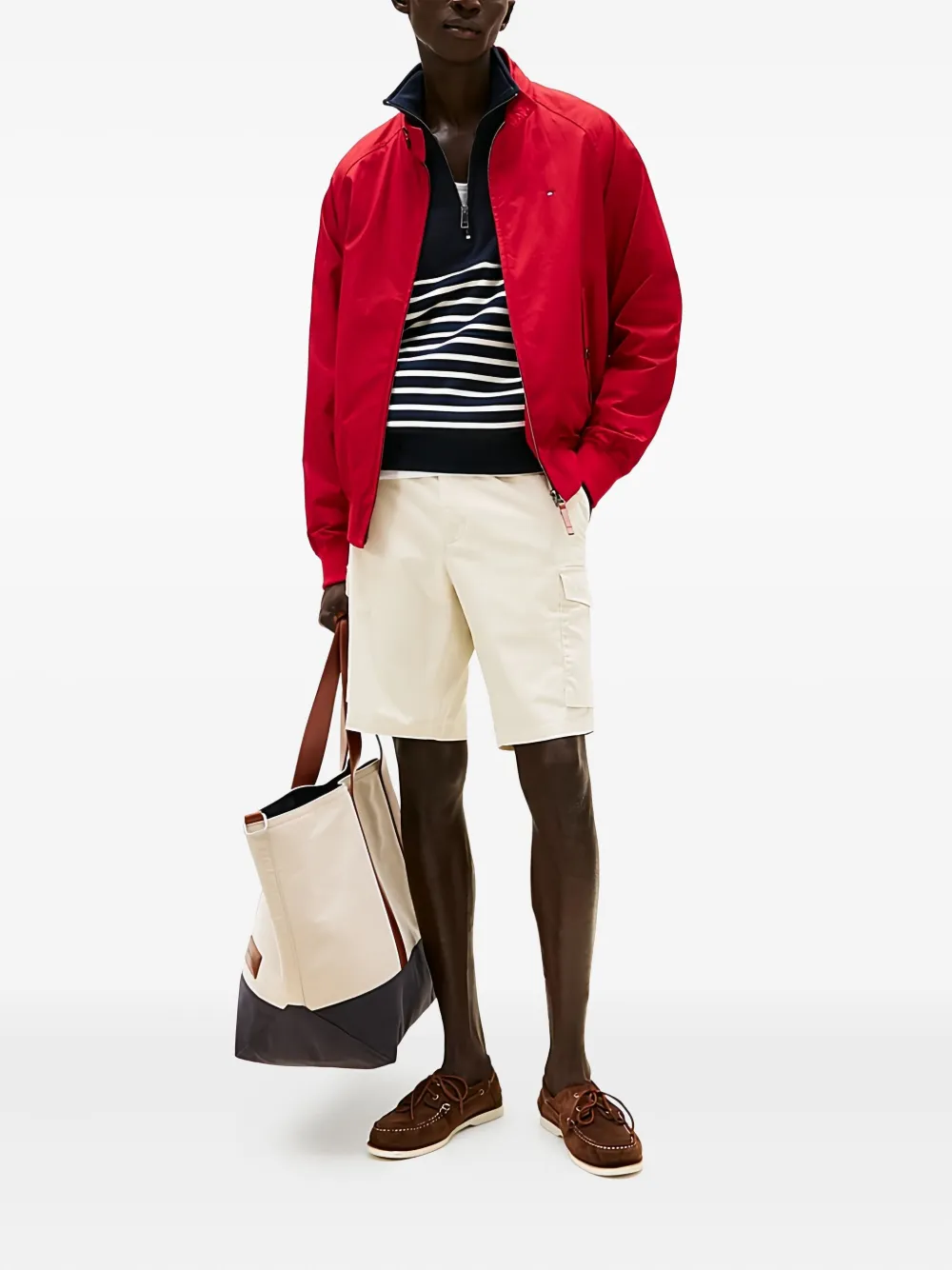 Tommy Hilfiger Harlem 1985 katoenen shorts met cargo zak Beige
