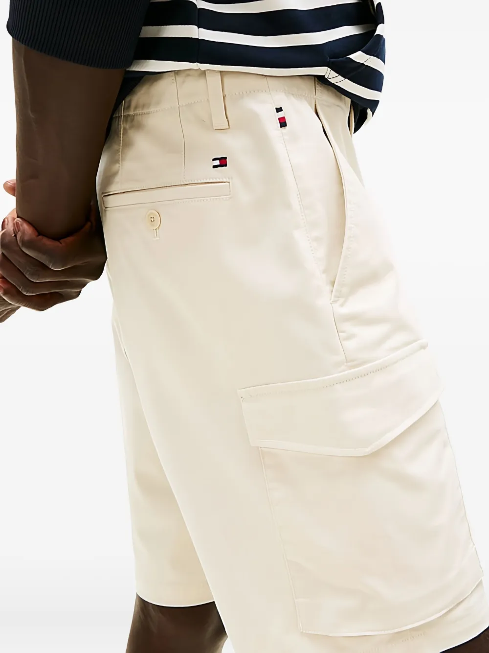 Tommy Hilfiger Harlem 1985 katoenen shorts met cargo zak Beige