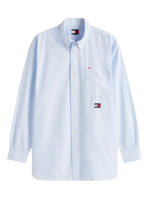 Tommy Hilfiger striped patch-pocket shirt