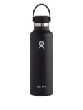 Hydro Flask logo-print bottle - Black