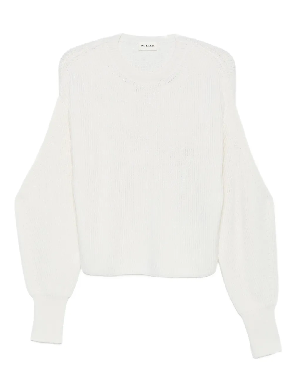 P.a.r.o.s.h Button-detailed Ribbed Jumper In White