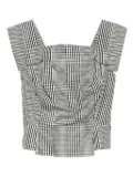 Vivienne Westwood Pre-Owned 2017 checkered square-neck top - Black