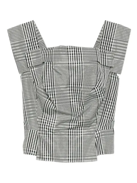 Vivienne Westwood Pre-Owned 2017 checkered square-neck top