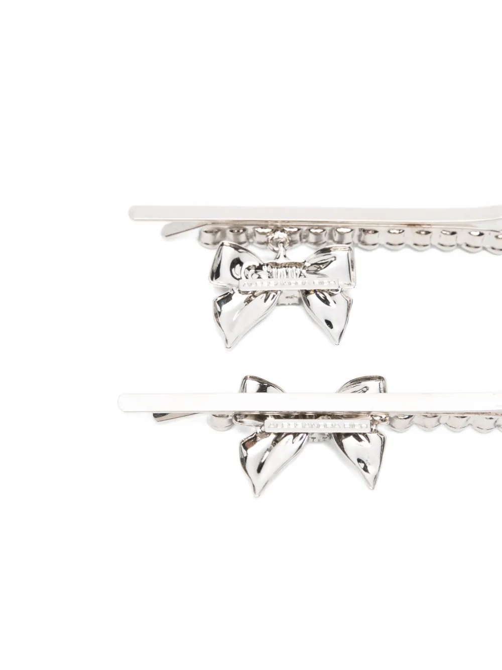 Alessandra Rich bow-embellished hair clips Zilver