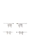 Alessandra Rich bow-embellished hair clips - Silver