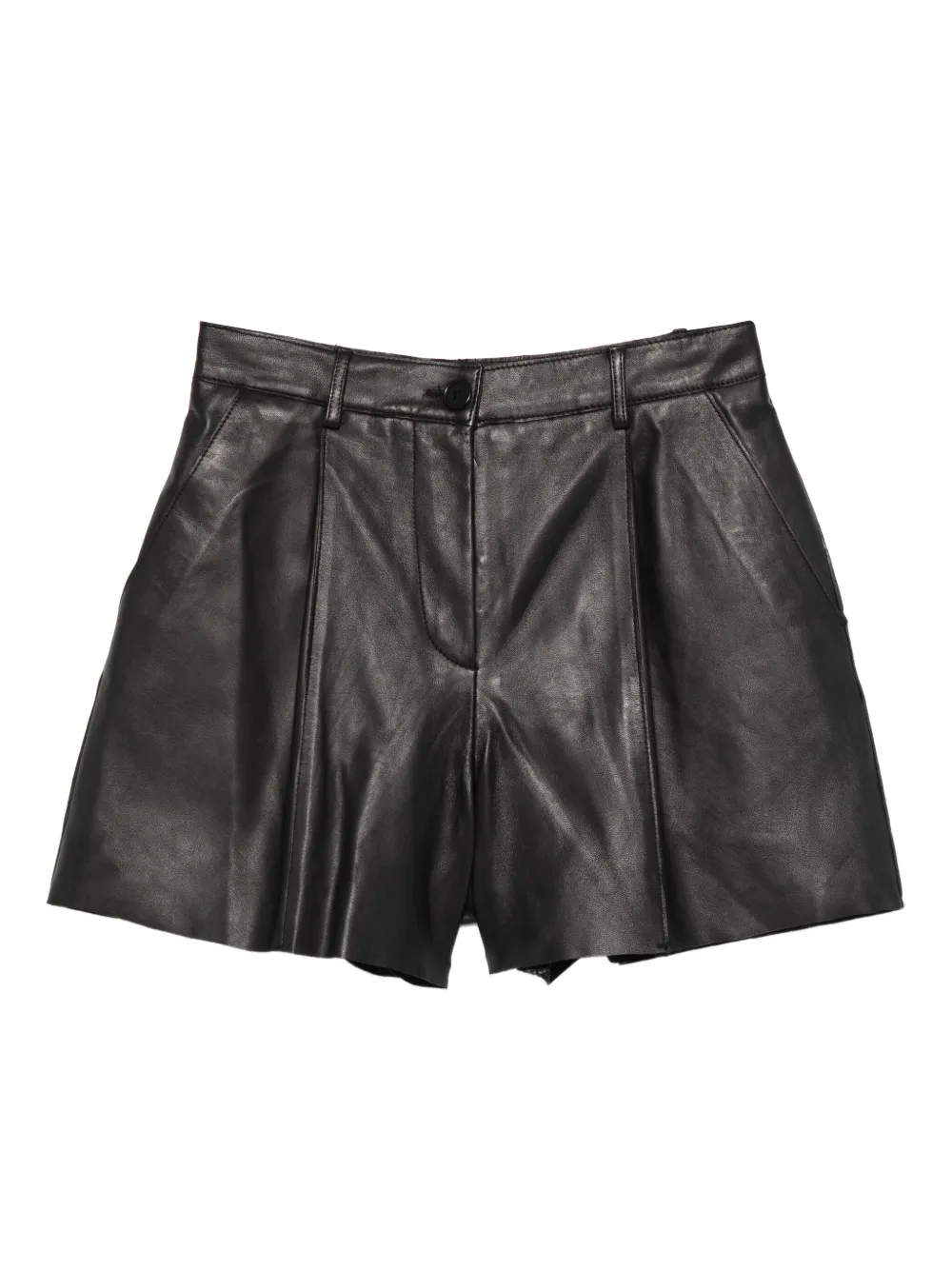 P.a.r.o.s.h Lamb-leather Shorts In Black