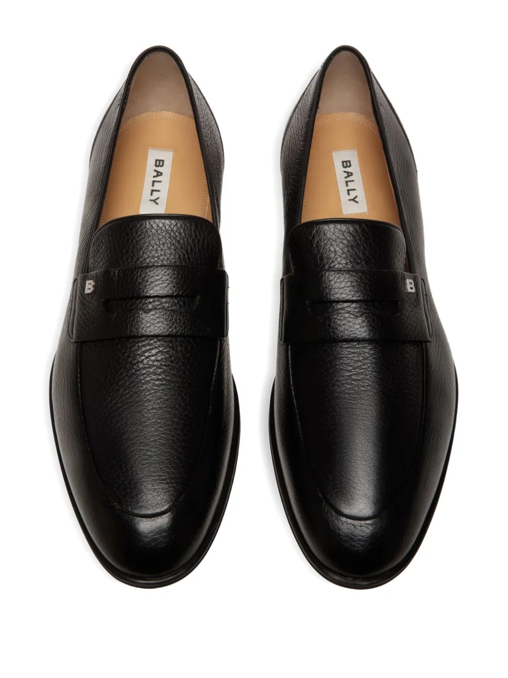 Bally Westminster grained-leather loafers Black