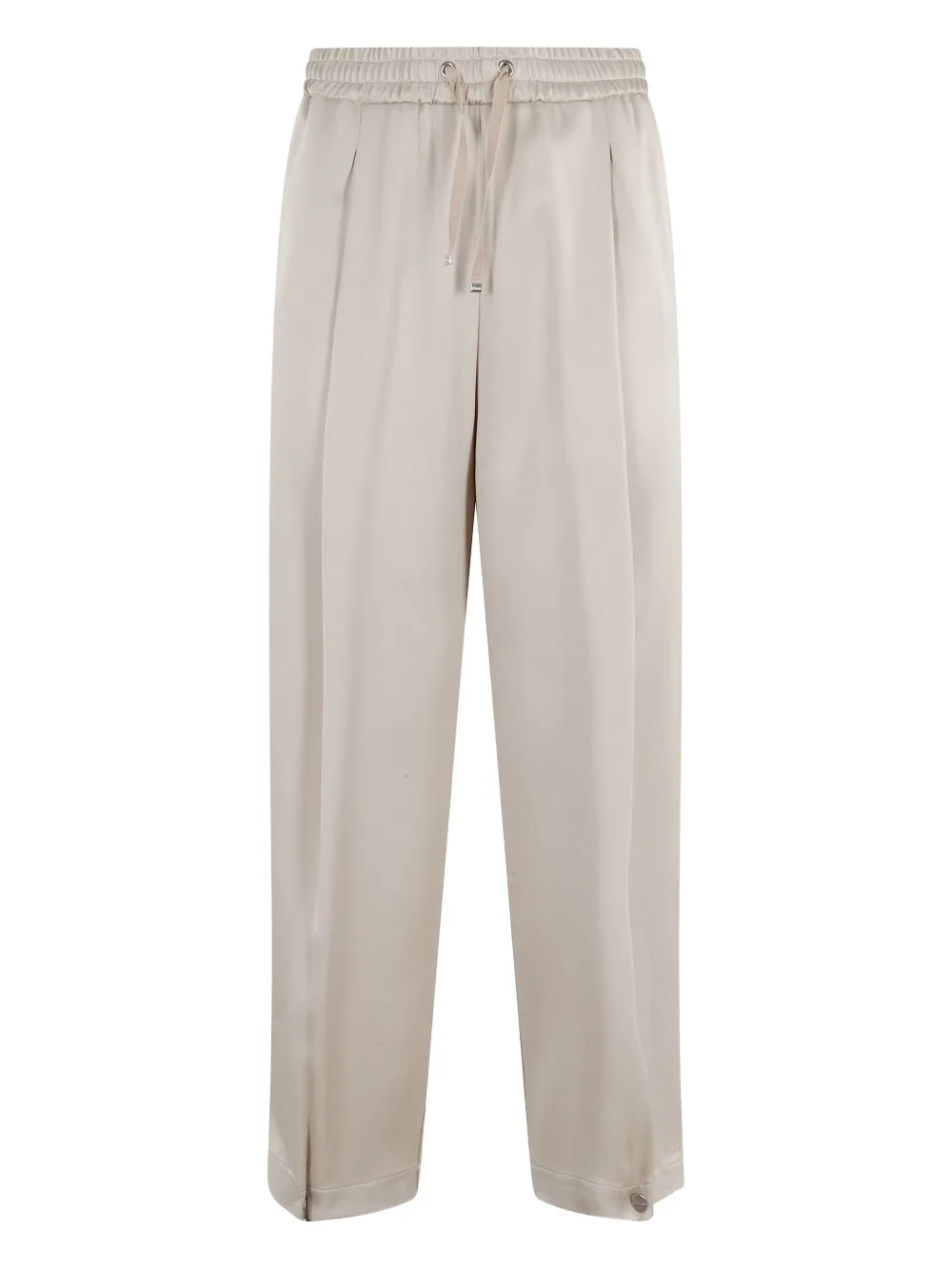 Herno Geplooide broek met trekkoord Beige
