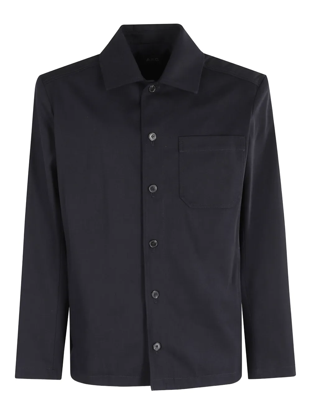 Apc Cofco Button-fastening Pocket Shirt Jacket In Blue