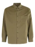 A.P.C. embroidered-logo button-down shirt - Green