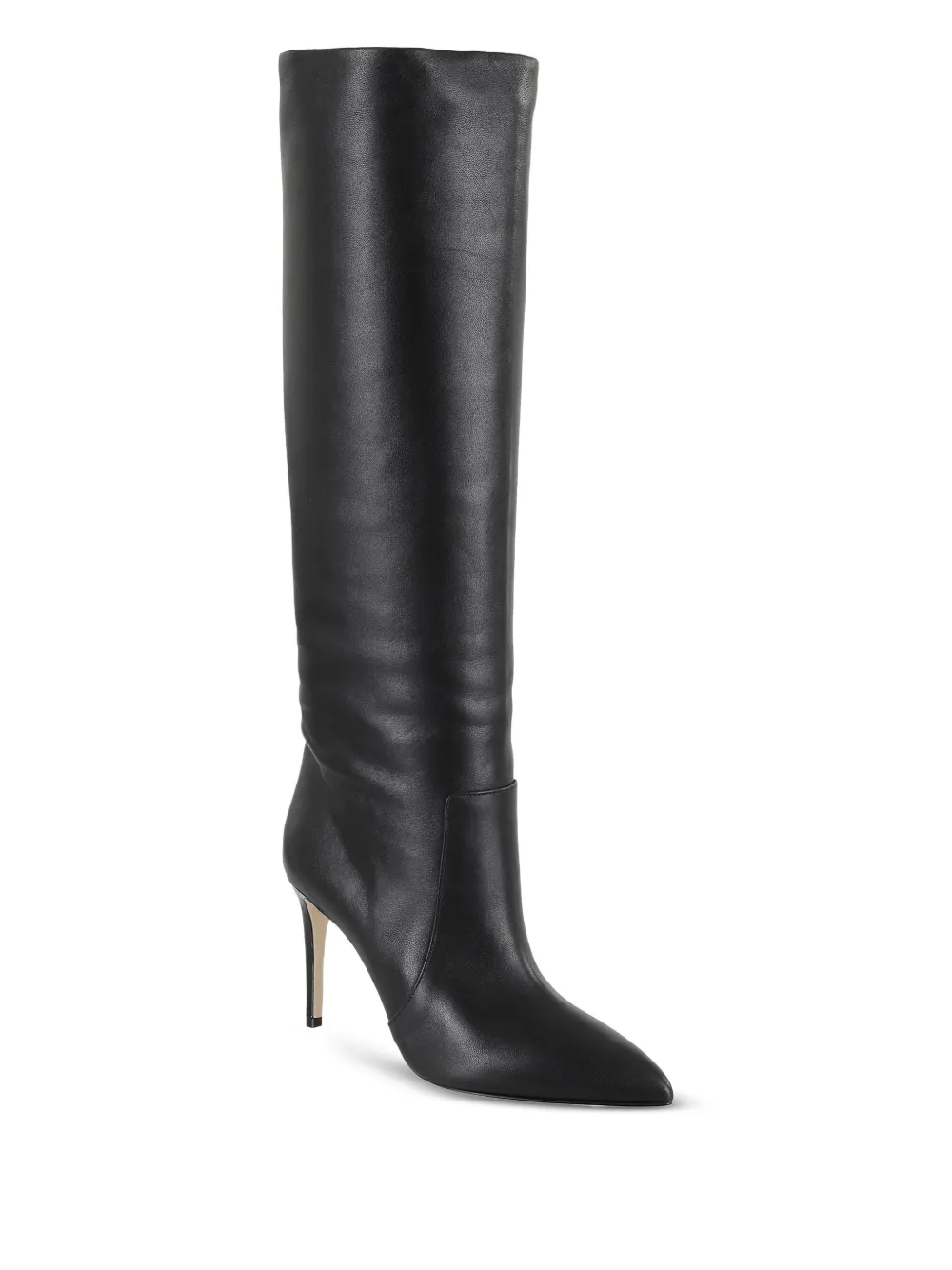 Paris Texas leather pointed-toe knee-high boots Black