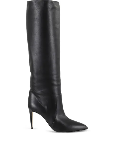 Paris Texas leather pointed-toe knee-high boots