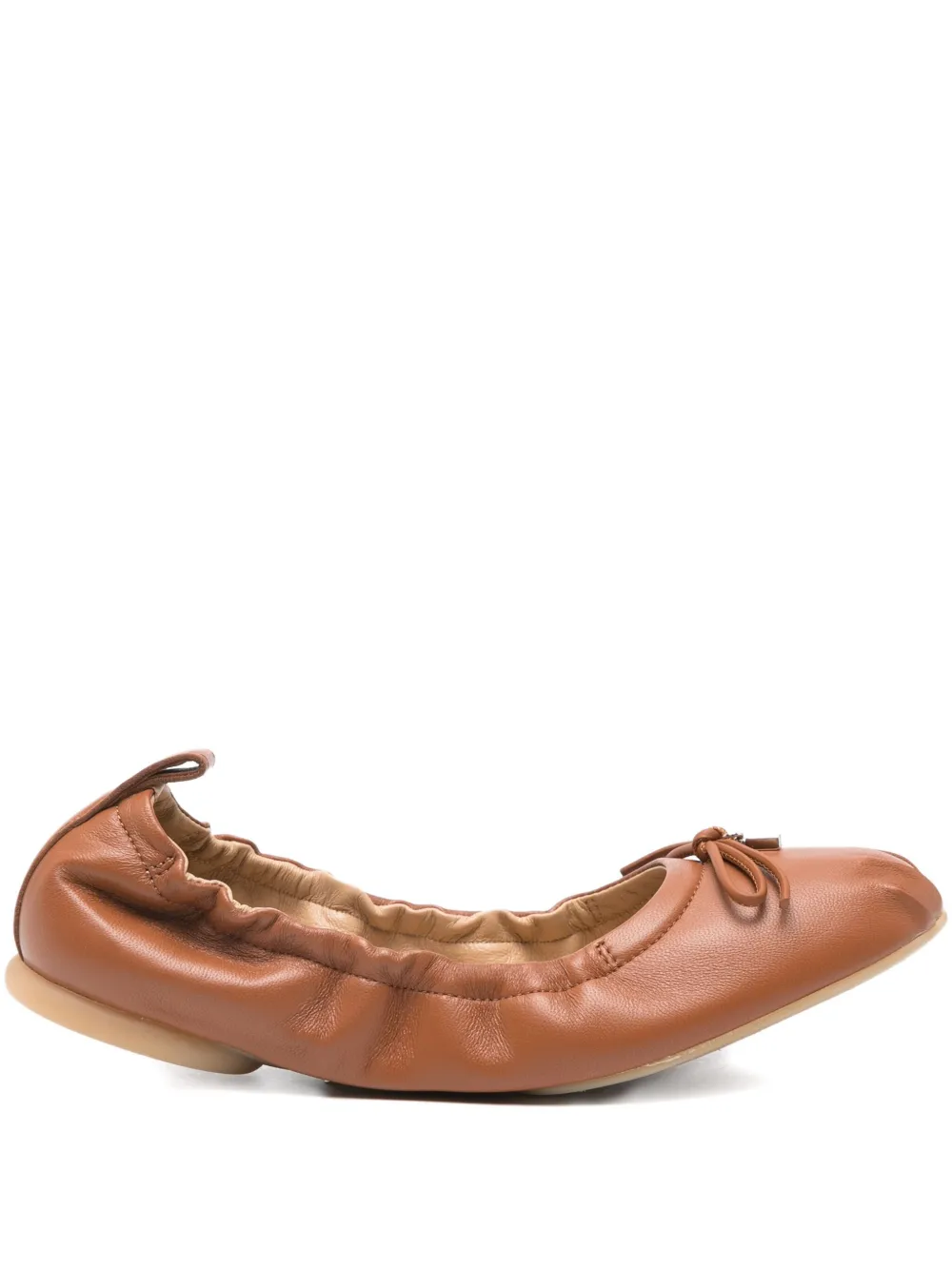 Hogan leather ballet flats Brown
