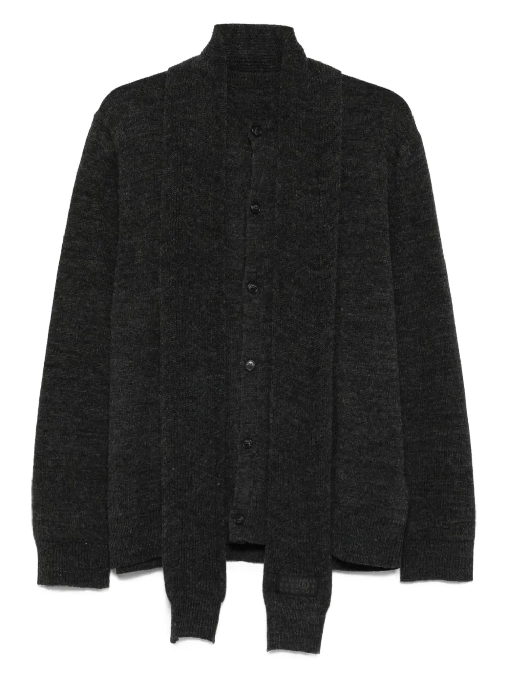 MM6 Maison Margiela Vest met gestrikte hals en knopen Grijs