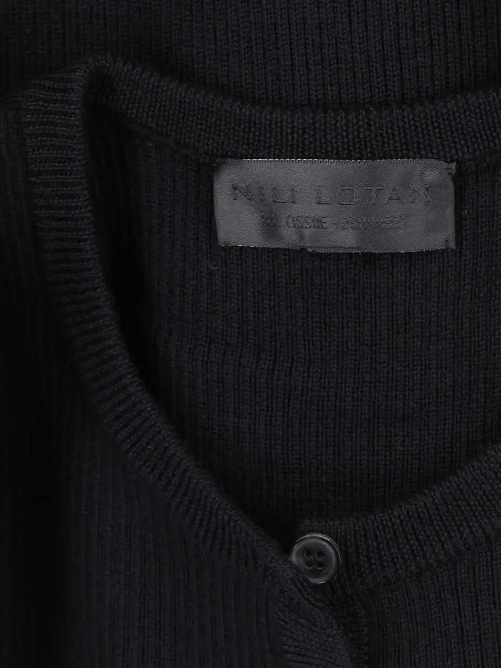 Nili Lotan Roxy geribbelde maxi-jurk met knopen Zwart