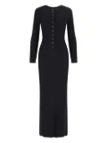 Nili Lotan Roxy ribbed button-front maxi dress - Black