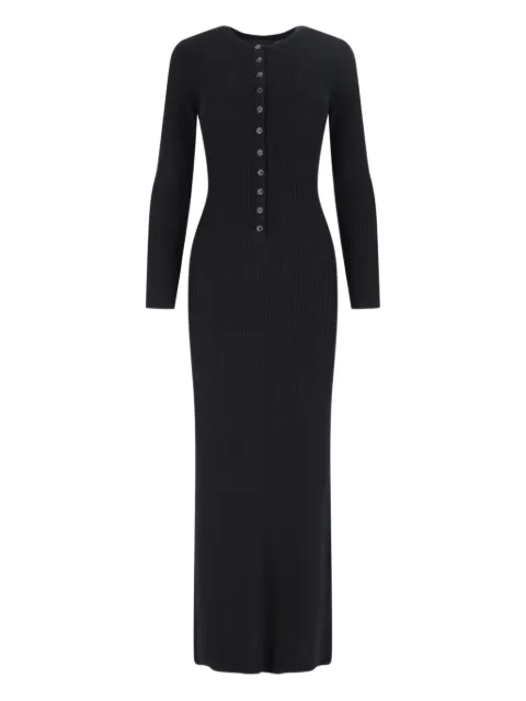 Nili Lotan Roxy ribbed button-front maxi dress