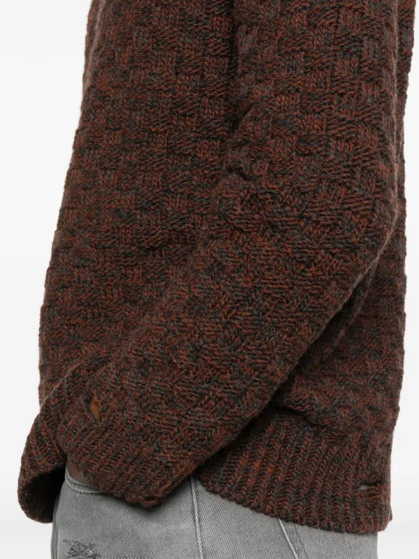 MM6 Maison Margiela クルーネック セーター | ブラウン | FARFETCH JP