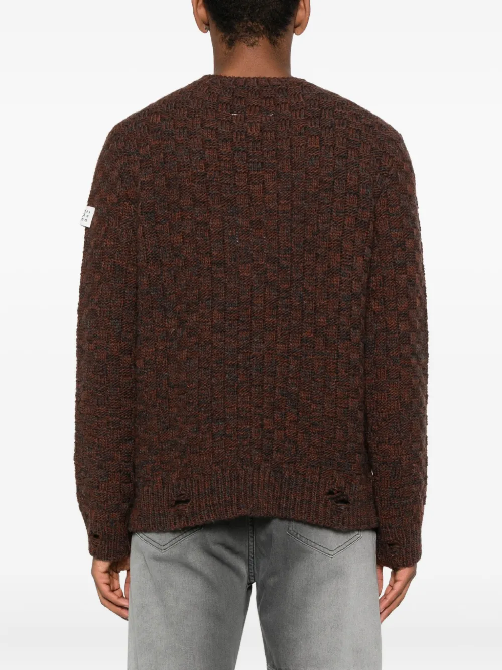 MM6 Maison Margiela Wollen trui met ronde hals Bruin