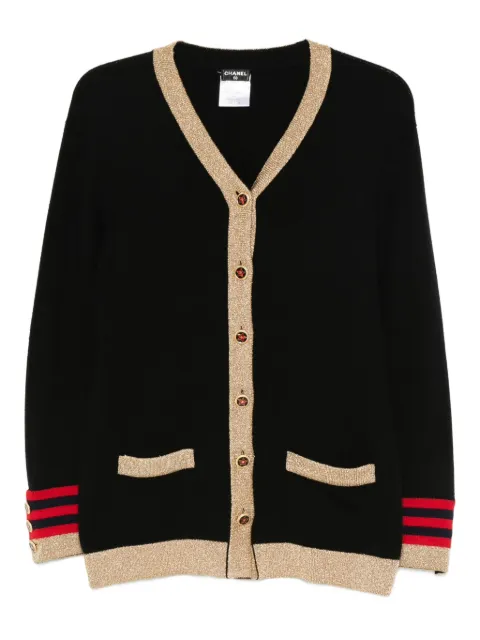 CHANEL Pre-Owned 2009 gold-trim cardigan