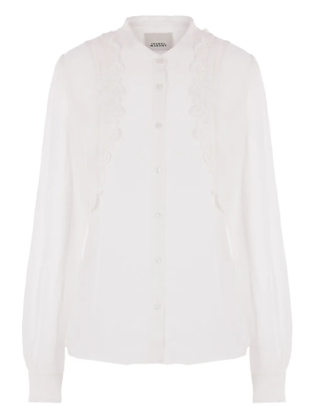 ISABEL MARANT Zijden blouse met borduurwerk Wit