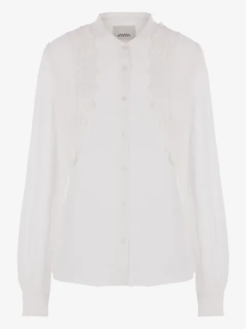 ISABEL MARANT camisa de seda bordada