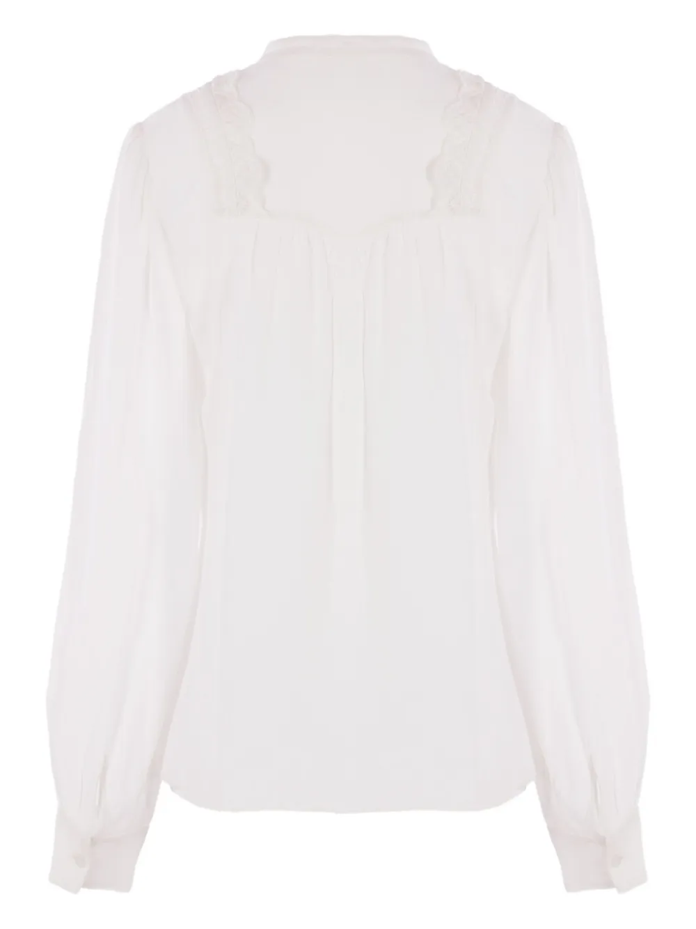 ISABEL MARANT Zijden blouse met borduurwerk Wit