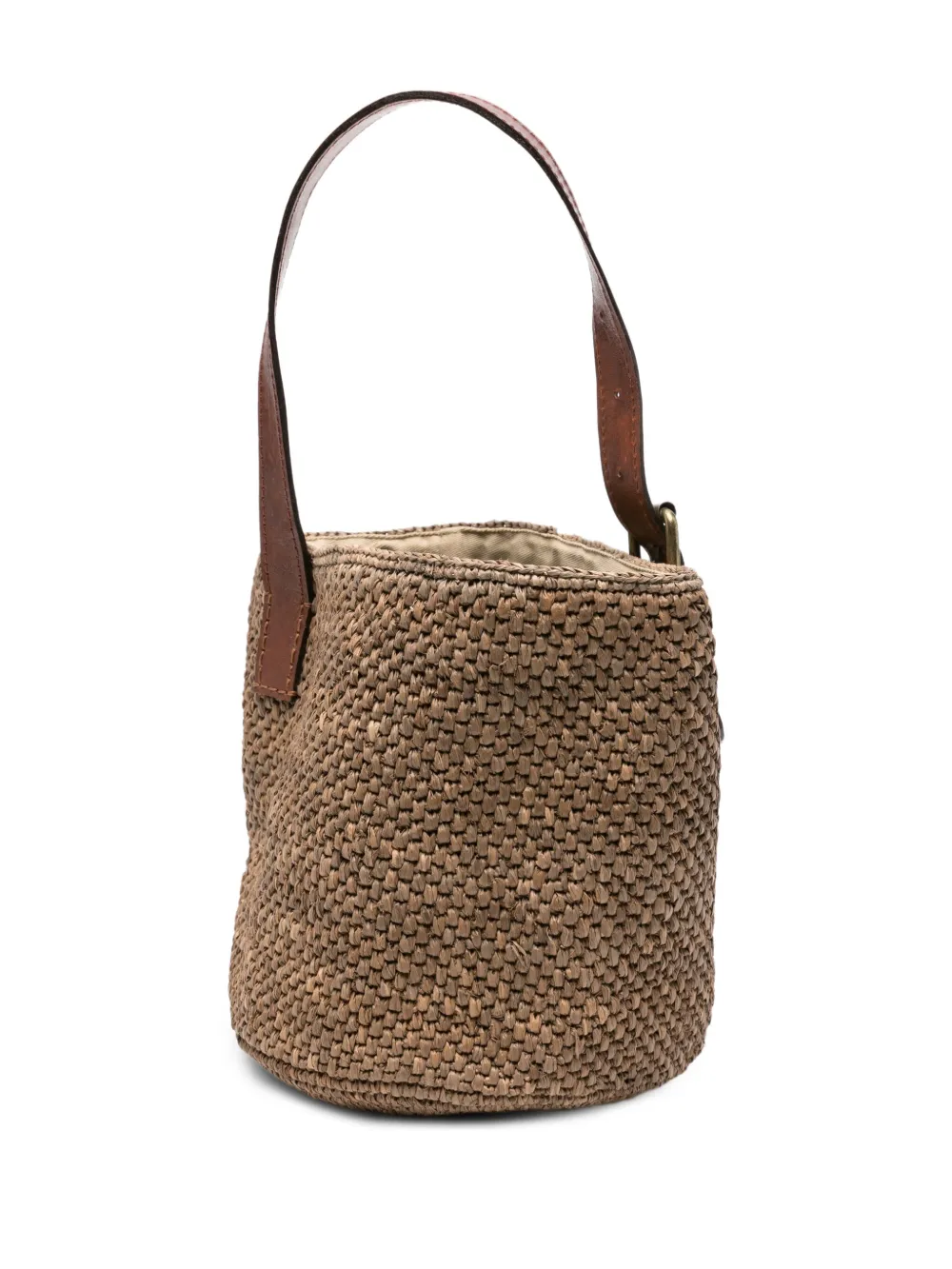 IBELIV Lova raffia bucket-tas Beige