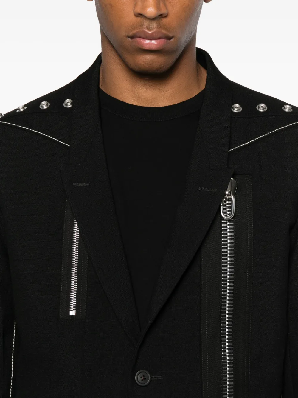 Rick Owens Alice panelled jacket Zwart