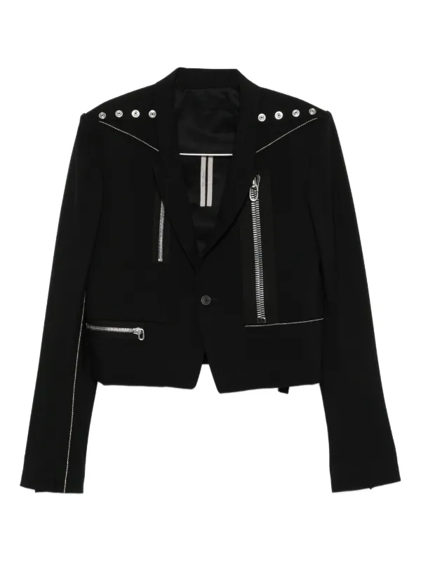 Rick Owens Alice Panelled Jacket | Black | FARFETCH