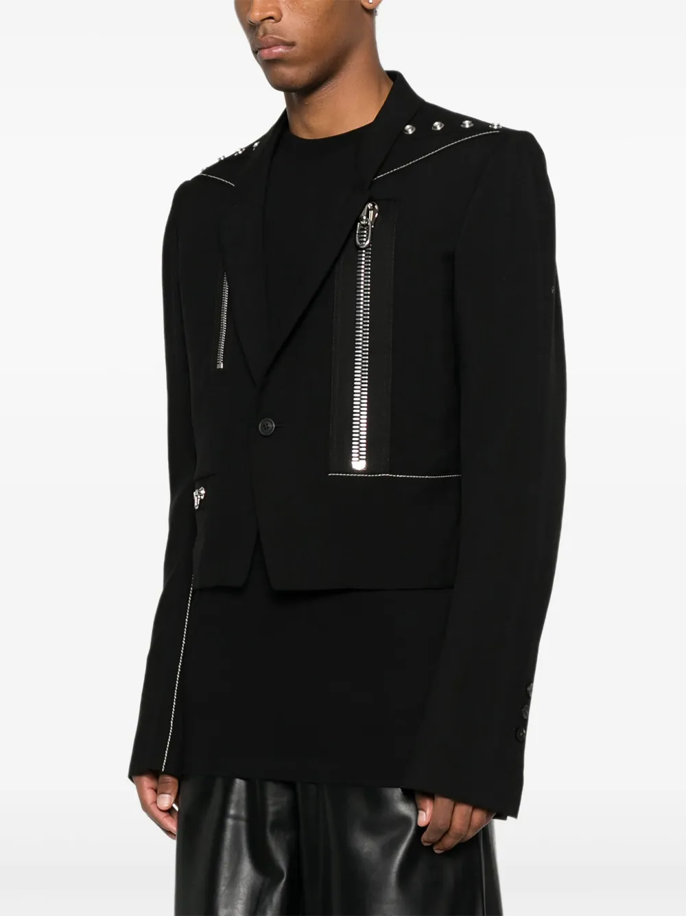 Rick Owens Alice panelled jacket Zwart
