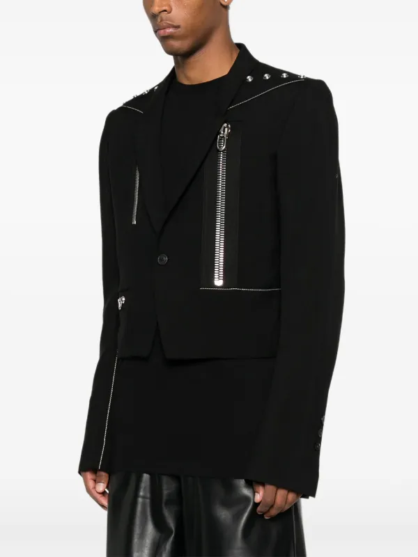Rick Owens Alice Panelled Jacket | Black | FARFETCH