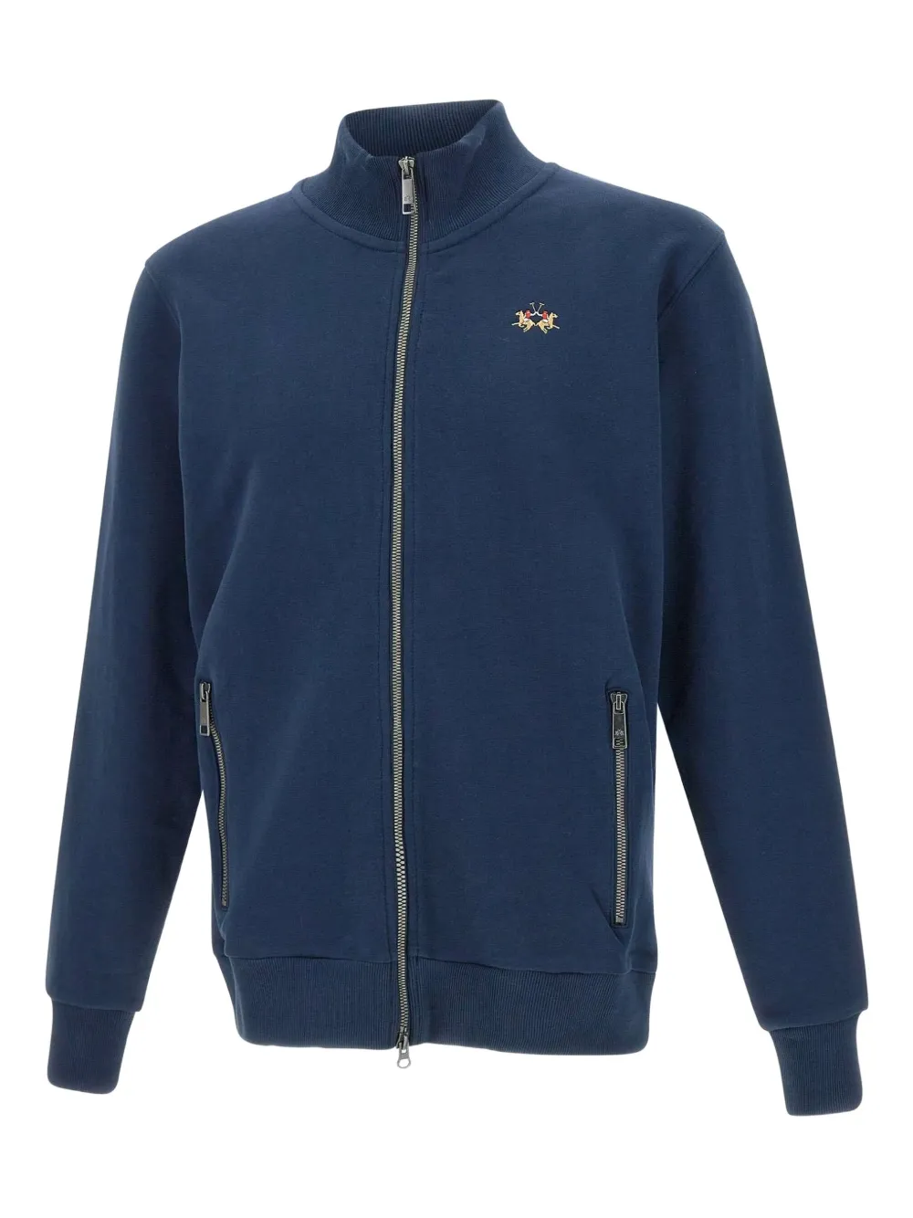 La Martina Sweater met hoge hals en rits Blauw