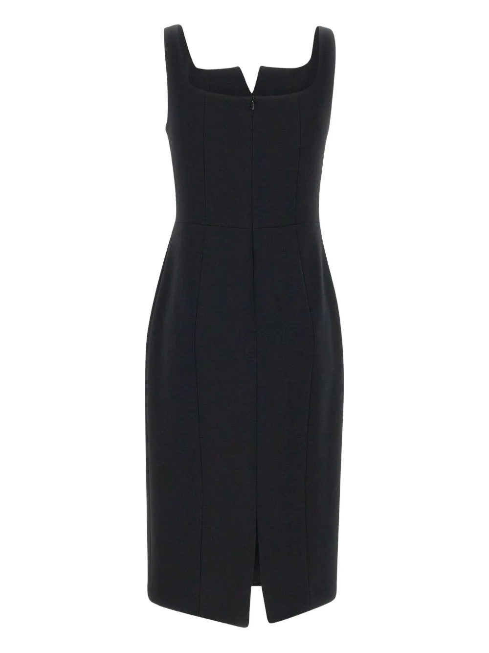 Max Mara Etruria square-neck sleeveless dress Zwart