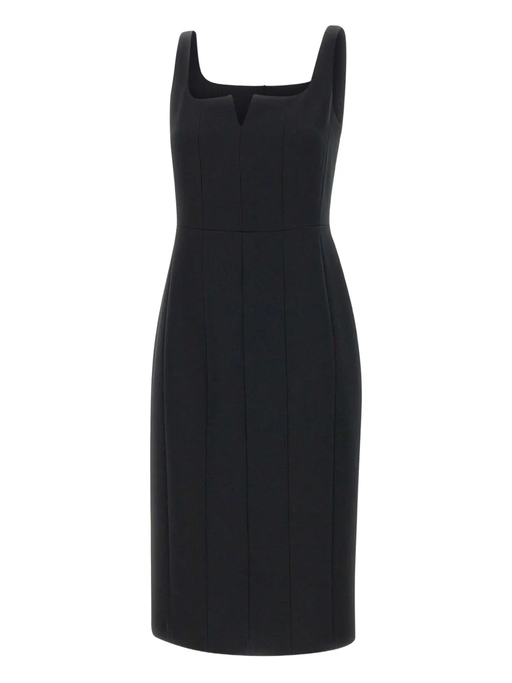 Max Mara Etruria square-neck sleeveless dress Zwart