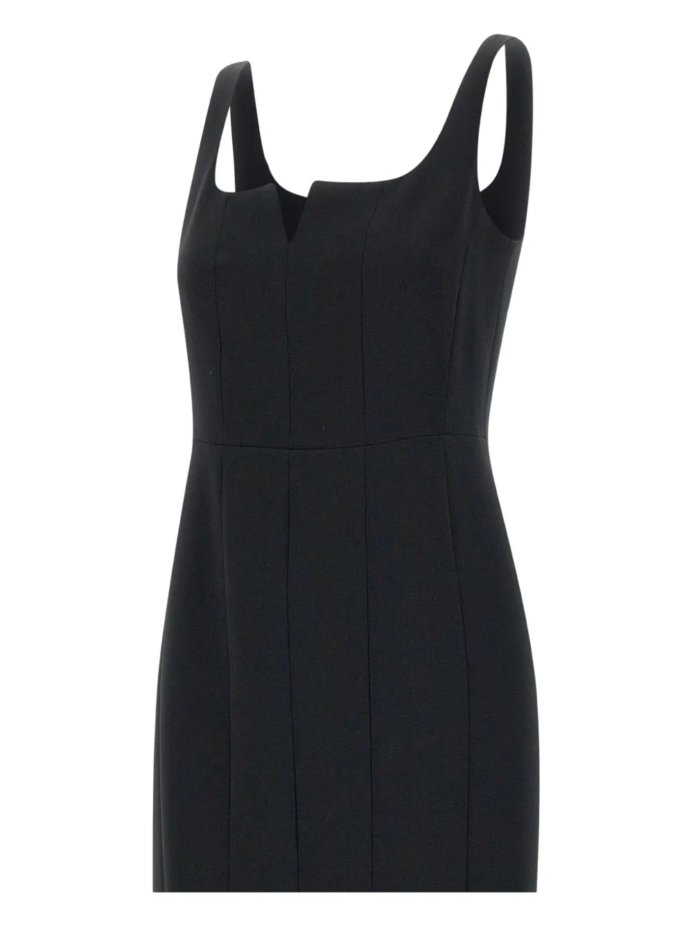 Max Mara Etruria square-neck sleeveless dress Zwart