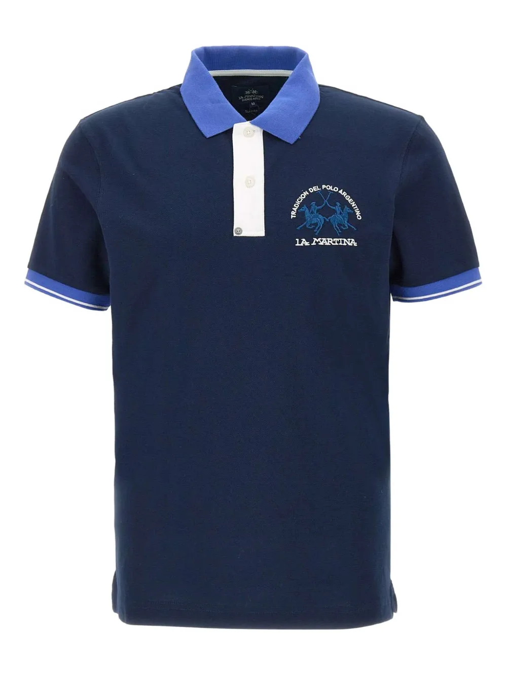 La Martina logo-embroidered polo shirt | Blue | Image 1