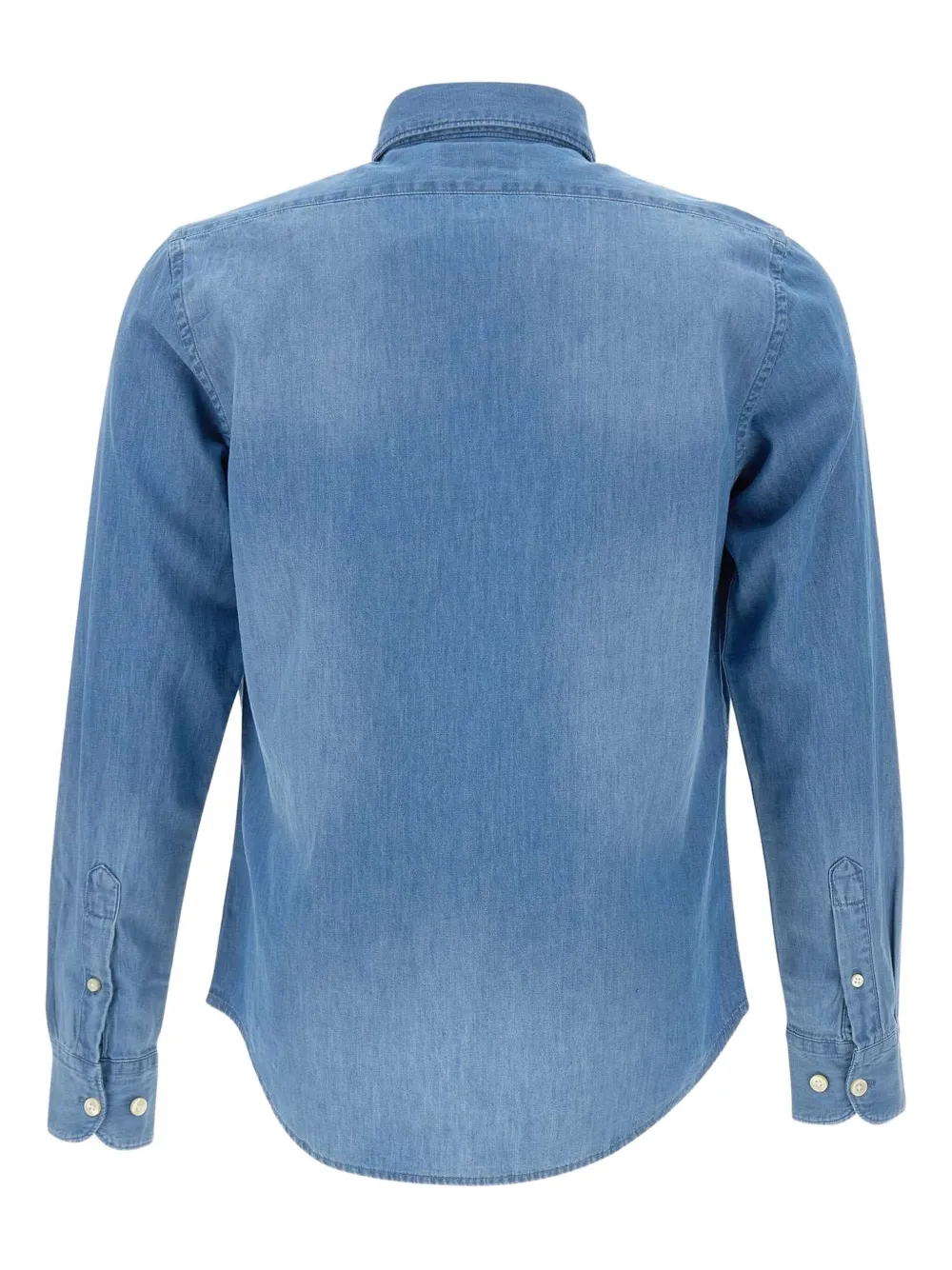 La Martina logo-embroidered denim shirt | Image 2