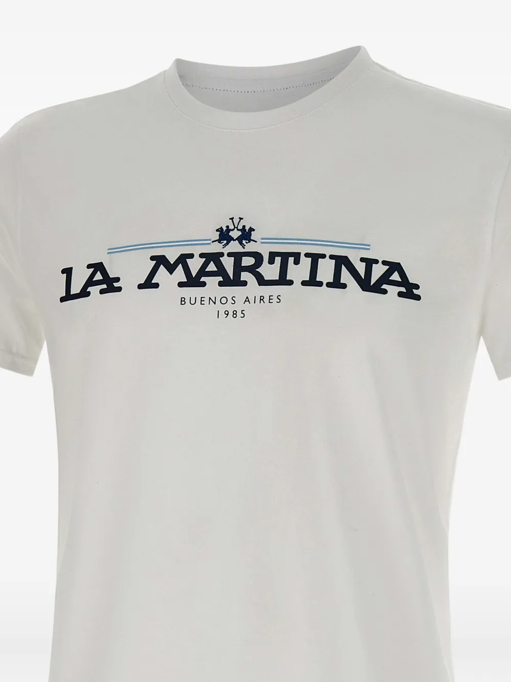 La Martina T-shirt met logoprint Wit