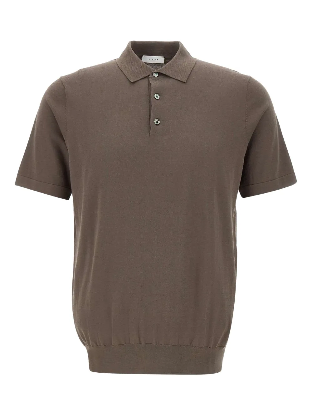DIKTAT short-sleeve buttoned polo shirt | Brown | Image 1