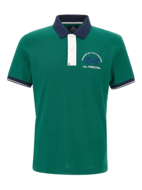La Martina logo-embroidered polo shirt