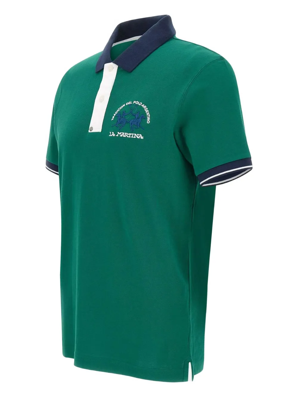 La Martina Poloshirt met geborduurd logo Groen