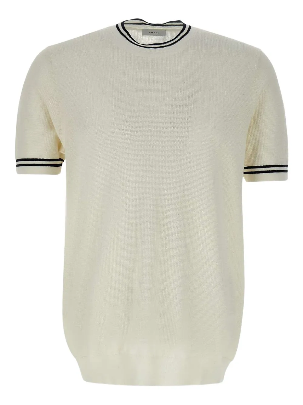 DIKTAT t-shirt à bords côtelés | blanc | Image 1