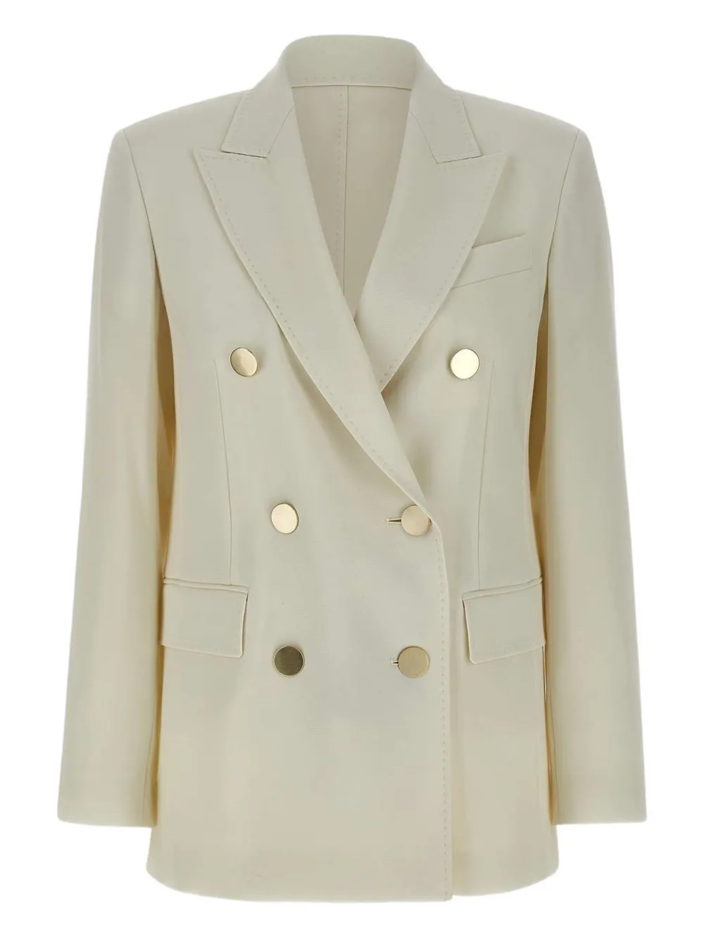 Max Mara Blazer met dubbele rij knopen Beige