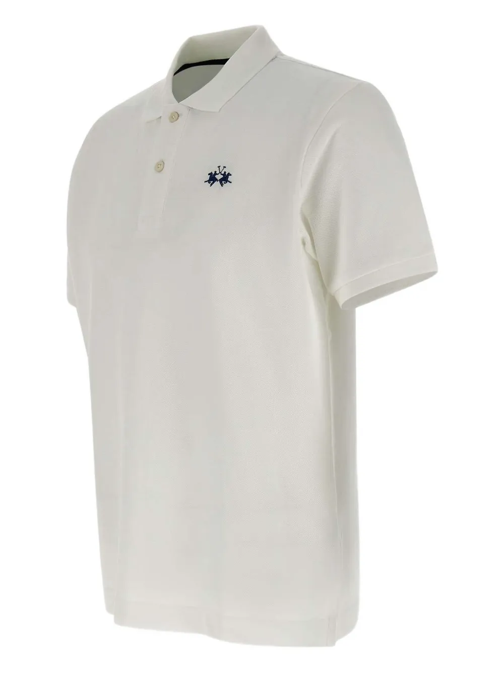 La Martina Poloshirt met geborduurd logo Wit