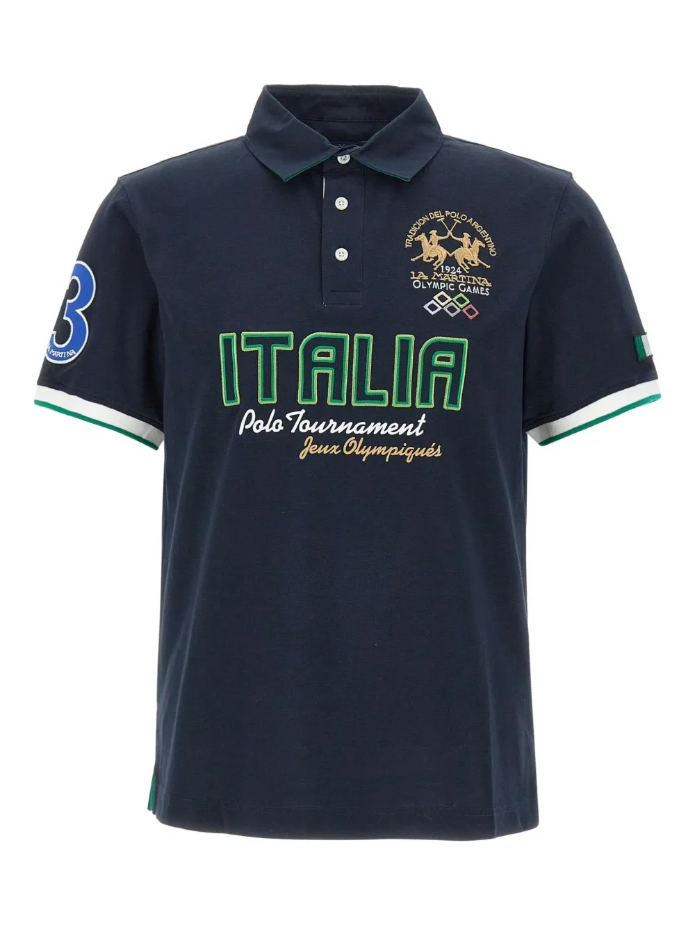 La Martina logo-embroidered polo shirt | Blue | Image 1