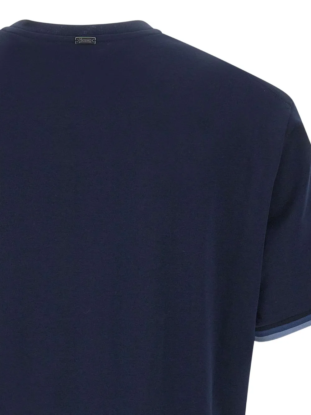 Herno T-shirt met geribbelde afwerking Blauw
